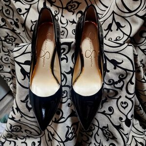Jessica Simpson Cassani Stilettos Black Patent Leather Size 6m